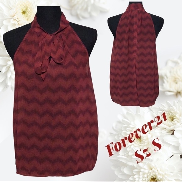 Forever 21 - Sz S - flowy chiffon top - open back - Picture 8 of 8